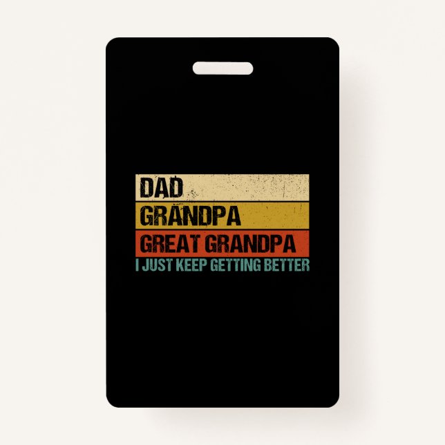 Mens Fathers Day Geschenk von Grandkids Vater Opa Ausweis (Vorderseite)