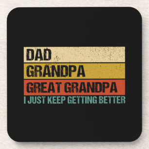 Mens Fathers Day Geschenk von Grandkids Vater Opa Getränkeuntersetzer
