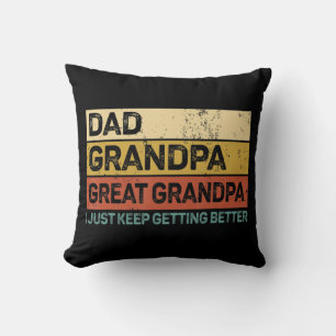 Mens Fathers Day-Geschenk von Grandkids Vater Opa Kissen