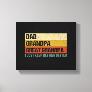 Mens Fathers Day Geschenk von Grandkids Vater Opa Leinwanddruck