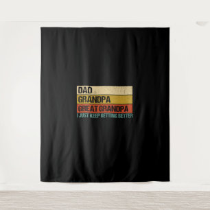 Mens Fathers Day-Geschenk von Grandkids Vater Opa Wandteppich