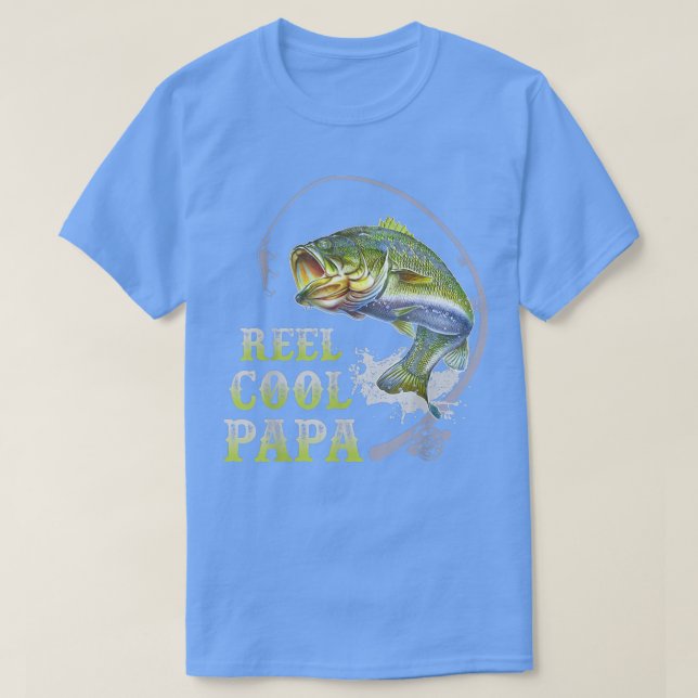 Mens Fathers Day Gift Funny Fishing Cool Papa T-Shirt (Design vorne)