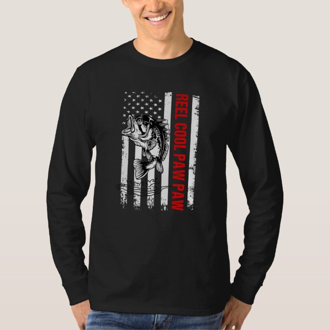Mens Fathers Day Shirt For Dad Reel Cool Paw Paw F (Vorderseite)