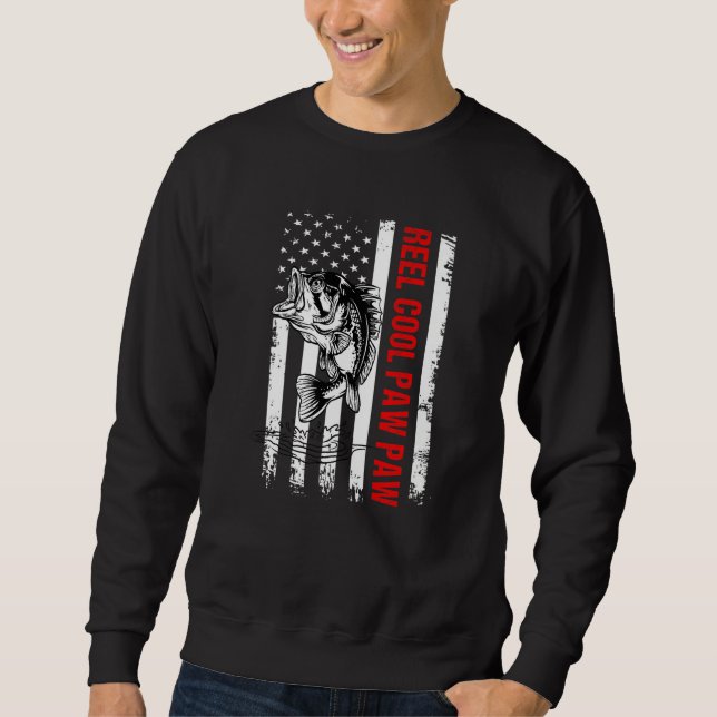 Mens Fathers Day Shirt For Dad Reel Cool Paw Paw F (Vorderseite)