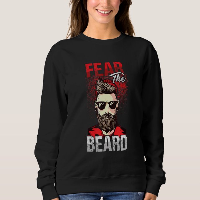 Mens Feard Vollbart Hipster Beardy Man Sweatshirt (Vorderseite)