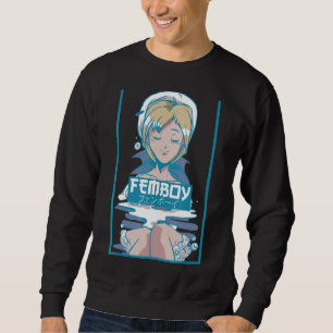 Mens Femboy Vaporwave Ästhetische Fembolie Sweatshirt