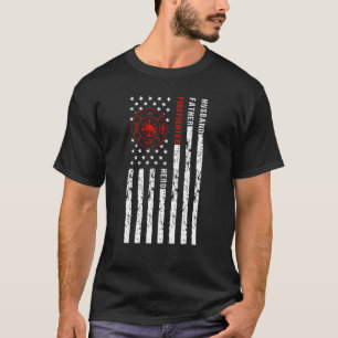 Mens Firefighter Ehemann Vater Fireman für Vater F T-Shirt