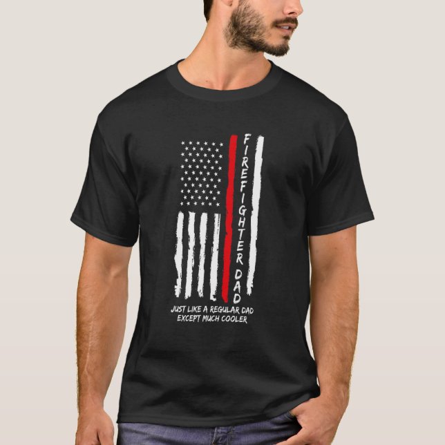 Mens Firefighter-Vater genau wie Vater Daddy F T-Shirt (Vorderseite)