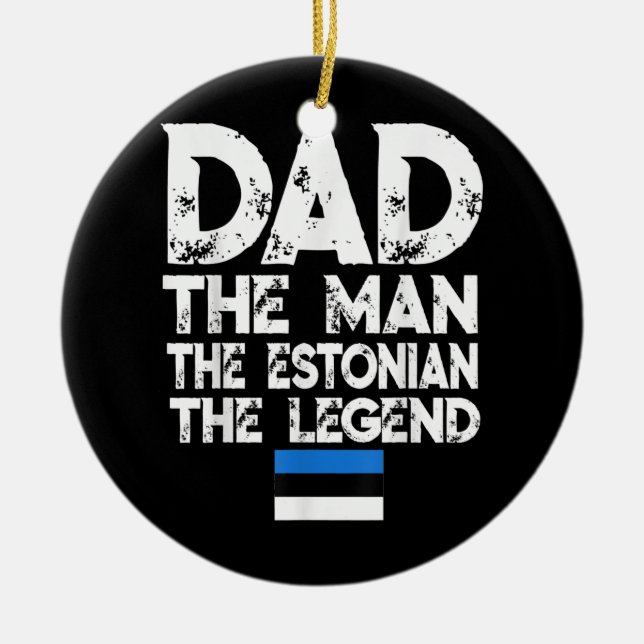 Mens Flagcastle-Vater Der estnische Legendvater Keramik Ornament (Vorne)