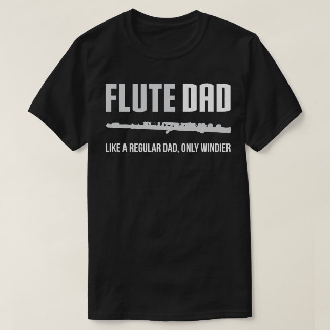Mens Flute Vater Niedlich Marching Band Geschenk T-Shirt (Design vorne)