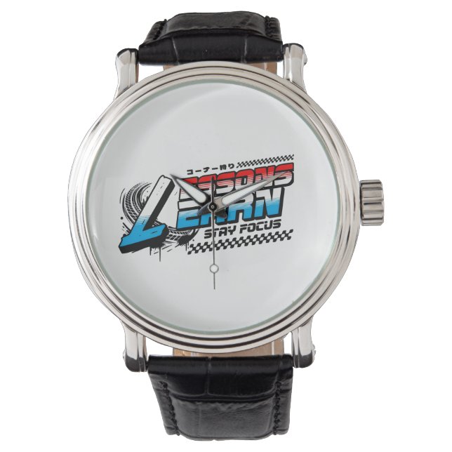 MEN'S FOCUS LESSONS LEARN SILVER EWATCH WATCH ARMBANDUHR (Vorderseite)