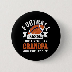 Mens Football Opa Spaß Großvater Amerikanischer Fa Button