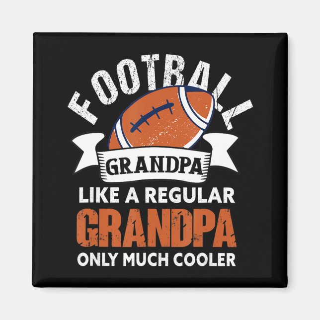 Mens Football Opa Spaß Großvater Amerikanischer Fa Magnet (Vorne)