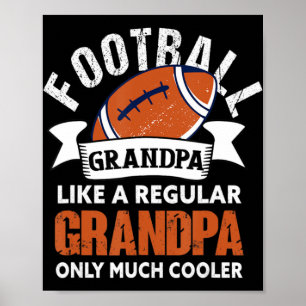 Mens Football Opa Spaß Großvater Amerikanischer Fa Poster