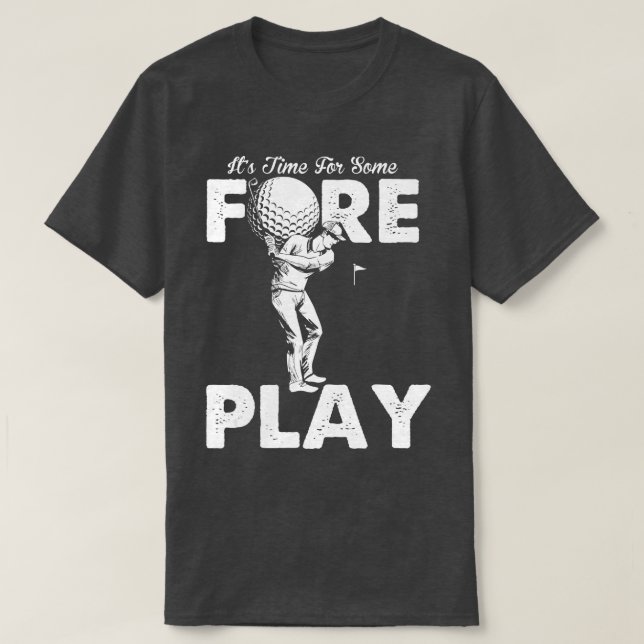 Mens Foreplay Innuendo Funny Golf Adult Humor T-Shirt (Design vorne)