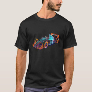 Mens Formel Rennwagen farbiger Maschinenbauingenie T-Shirt