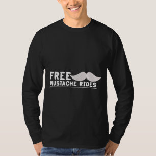 Mens Free Mustache Rides Bearded Opa Beer Ma T-Shirt
