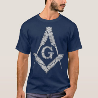 Mens Freemason Square und Compass Stone Style T-Shirt