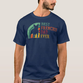 Mens French Bulldog pet Eigentümer VATER Retro dis T-Shirt