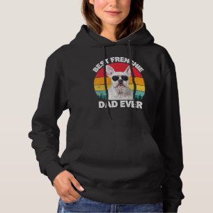 Mens Frenchie Vater White French Bulldog Hoodie