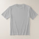 Mens Front Print T - Shirt Sport Silver Modern (Laydown Back)