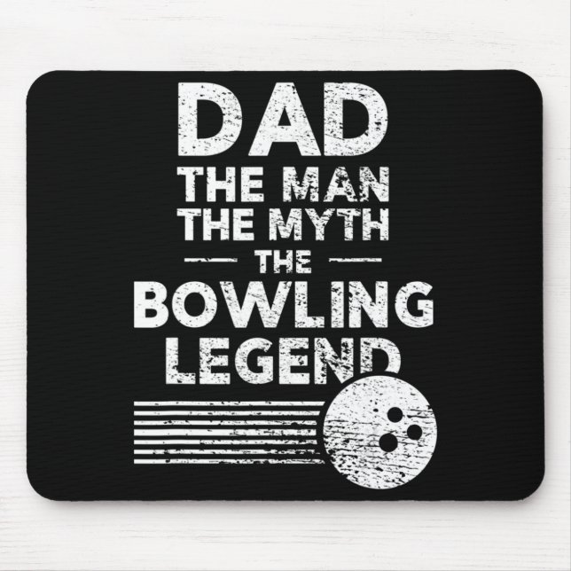 Mens Fun Bowling für Vater Der Mann der Mythos Mousepad (Vorne)