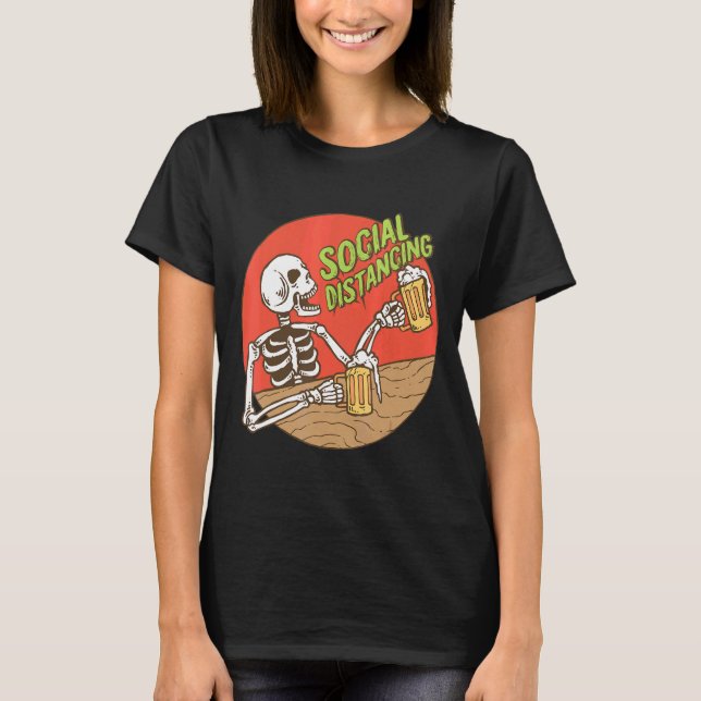 Mens Fun I war soziale Distanz Bevor war Cool T-Shirt (Vorderseite)