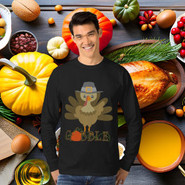 Mens fun Thanksgiving turkey gobble t-shirt