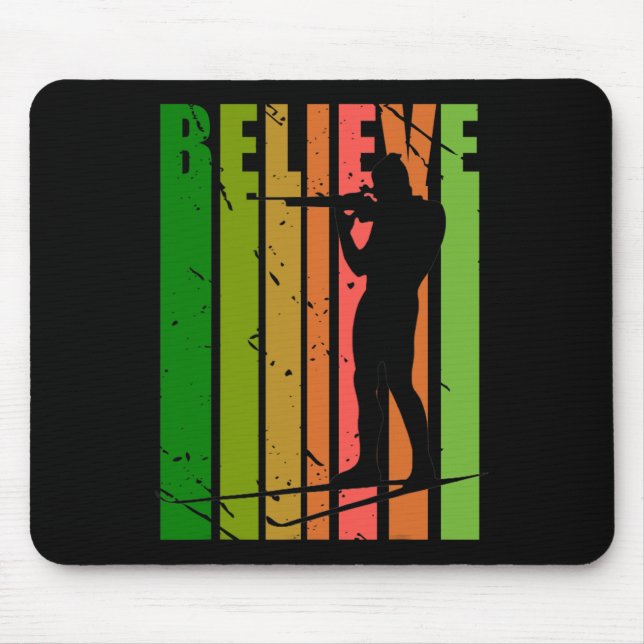 Mens Funky Mens schießt Gun Biathlon Ziel Sprung Mousepad (Vorne)
