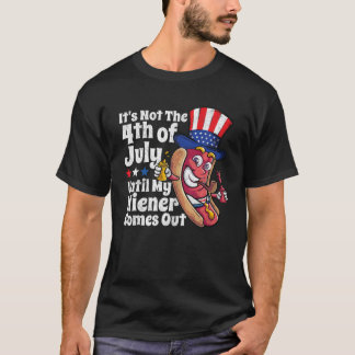 Mens Funny 4. Juli Hot Dog Dackel kommt raus und T-Shirt