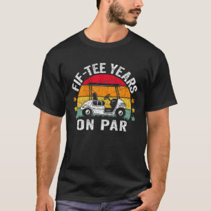 Mens Funny 50th Birthday Golf Pun Retro Sonnenunte T-Shirt