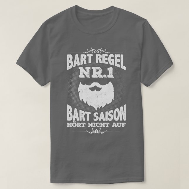 Mens Funny Bard Trägergeschenke Vollbart Sprichwor T-Shirt (Design vorne)
