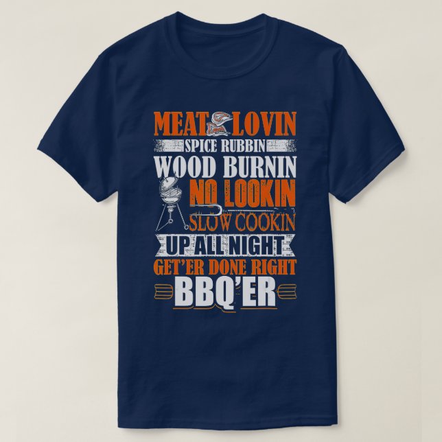 Mens Funny BBQ Design Barbecue Adult Humor Meat Lo T-Shirt (Design vorne)