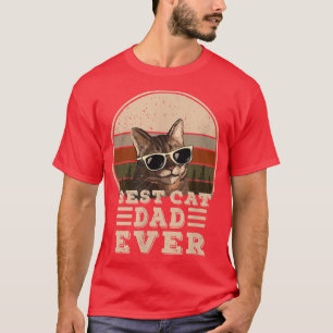 Mens Funny Cat Vintag Beste Katze Vater je Bump Fi T-Shirt