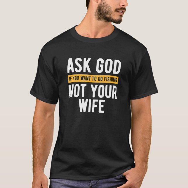 Mens Funny Christlich Fishing Religiöse Ehemänner  T-Shirt (Vorderseite)