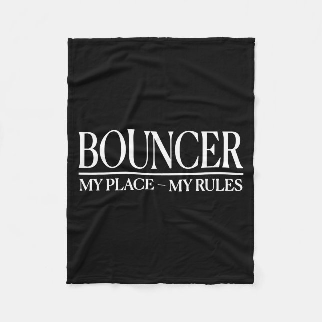 Mens Funny Cky Bouncer Design I Strict Security Gu Fleecedecke (Vorderseite)