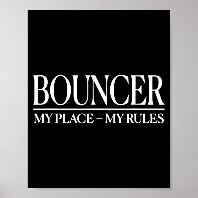 Mens Funny Cky Bouncer Design I Strict Security Gu Poster (Vorne)