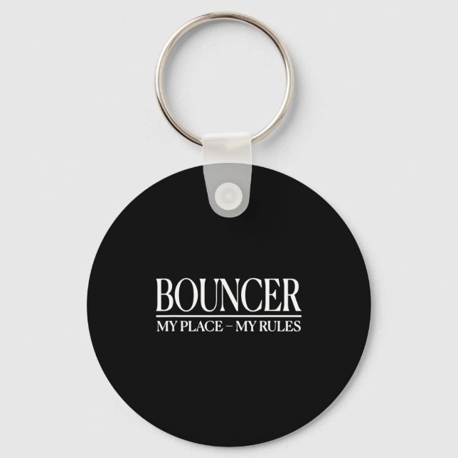 Mens Funny Cky Bouncer Design I Strict Security Gu Schlüsselanhänger (Vorderseite)