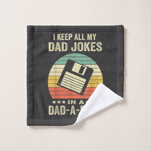Mens Funny dad Jokes in dad-a-Base (Gant de toilette)