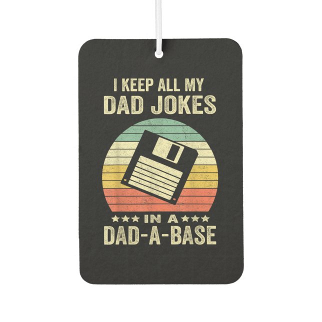 Mens Funny dad Jokes in dad-a-Base Autolufterfrischer (Vorderseite)
