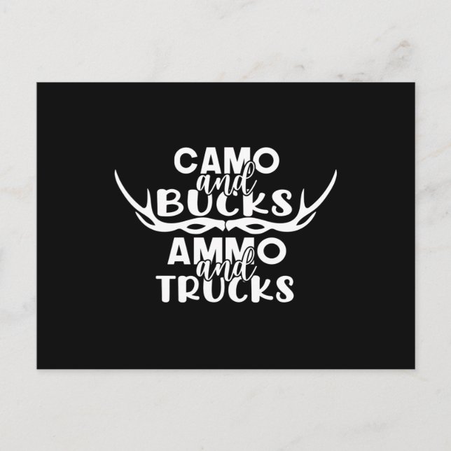 Mens Funny Deer Jagd Spaß T Shirts für Männer Postkarte (Vorderseite)