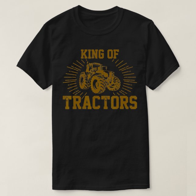 Mens Funny Farmer Quote King Of Tractors Farming  T-Shirt (Design vorne)
