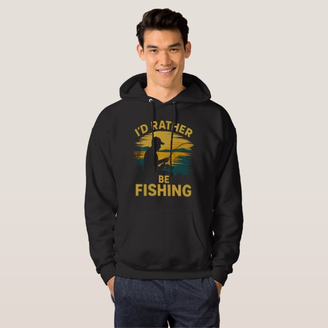 Mens funny fishing  hoodie (Vorne ganz)