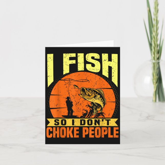 Mens Funny Fishing Quotes Joke Sarcasm  Karte (Vorderseite)