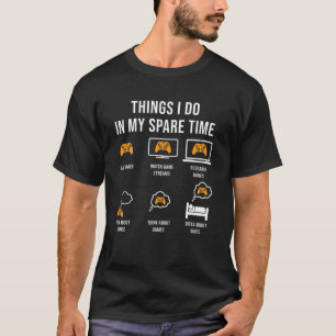 Mens Funny Gamers My Spare Time Video Gaming Gesch T-Shirt