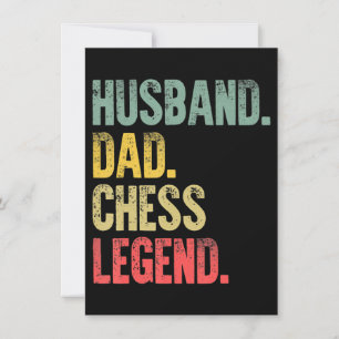 Mens Funny Gift Husband Vater Schach Legende Einladung