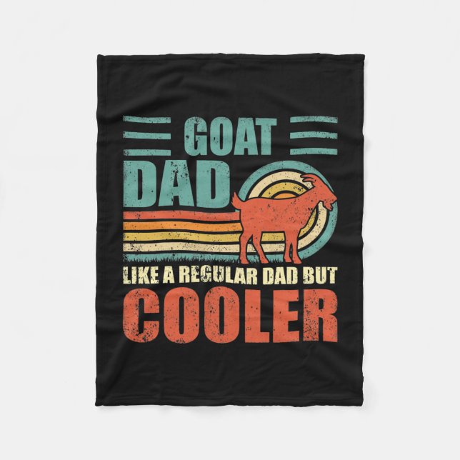 Mens Funny Goat Vater wie ein regelmäßiger Vater,  Fleecedecke (Vorderseite)