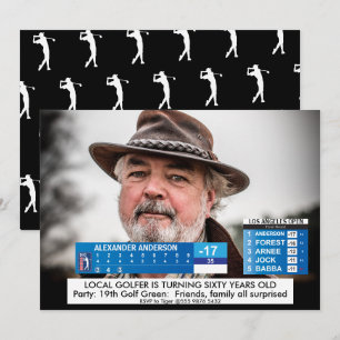 Mens Funny 🏌️ Golf News 40. 50. 60. Geburtstag Einladung