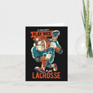 Mens Funny kann nicht spielen Lacrosse Bulldog L Karte