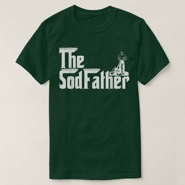 Mens Funny Landscapes Der Vater Mens Grass Cut T-Shirt (Design vorne)